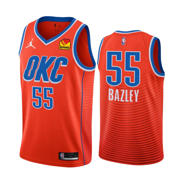 Oklahoma City Thunder Trikot Darius Bazley 55 Jordan 2022-23 Statement Edition Orange Swingman - Herren Oklahoma City Thunder Trikot Darius Bazley 55 Jordan 2022-23 Statement Edition Orange Swingman - Herren